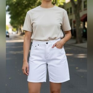 Ralph Lauren Women's White Bermuda Jeans Shorts Size 8